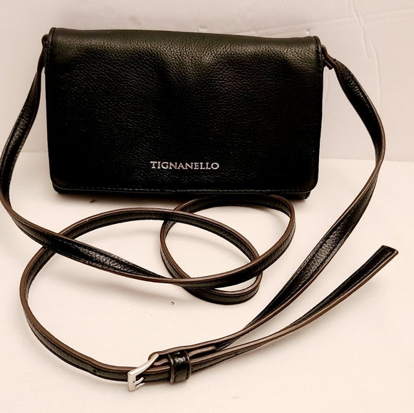 Tignanello Handbags - Tignanello all in one crossbody black leather EUC